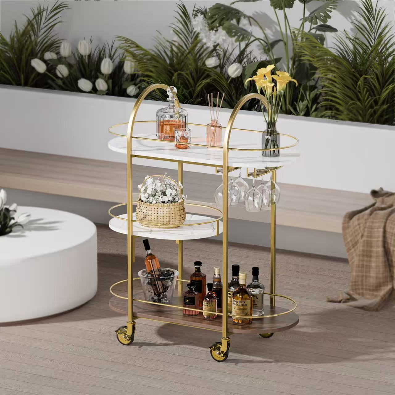 Wine rack gold design