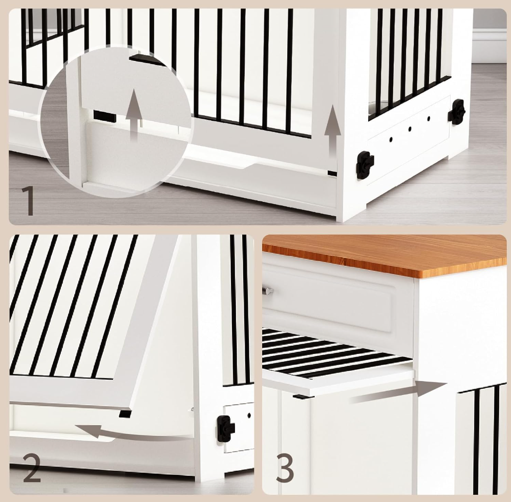 Dog crate white model